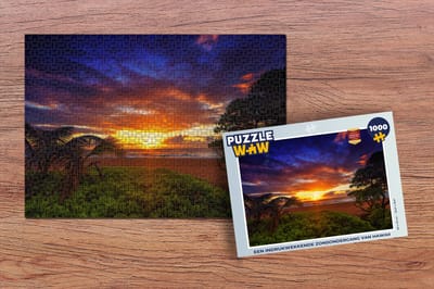Puzzel Een indrukwekkende zonsondergang van Hawaii - Legpuzzel - Puzzel 1000 stukjes volwassenen