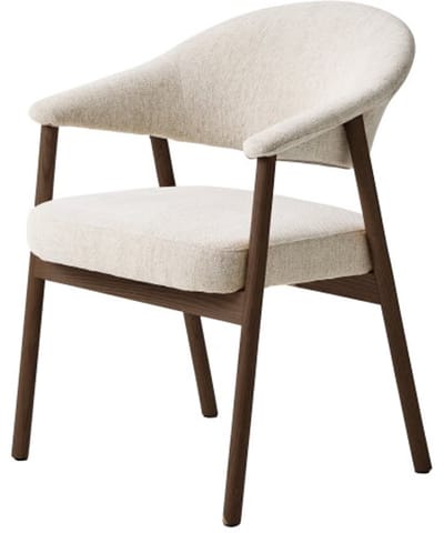 Eetkamerstoel Elk eiken Bruin - Beige - Japandi eetkamerstoel - eetkamerstoelen set van 2