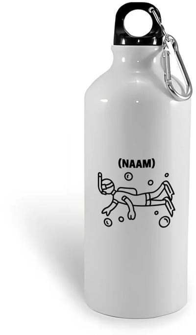 Hacebo® - Duiken met eigen naam waterfles - Zwemmen - Duiker - Sport - water fles - 400ML