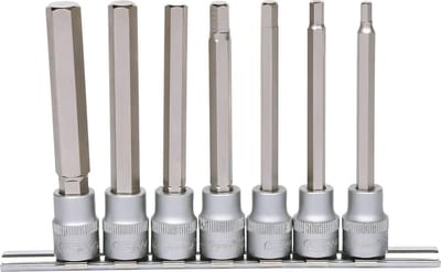 3/8" Langwerpige Inbussleutel Set 7-delig - Binnenzeskant Bit Dopsleutel