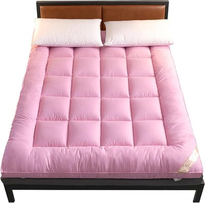 Japanse futonmatras - Vloerbed oprolbaar - Ruimtebesparend slapen - Stapmatten design - 120 x 200 cm - Grijs