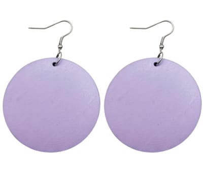 Zilveren- houten -oorbellen - Romee -paars- Lila- Charme Bijoux