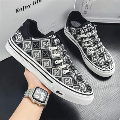 Zomer Heren Canvas Schoenen Mode Slijtvaste Laag uitgesneden Casual Sneakers Hoge Kwaliteit Designer Heren Instappers Skateschoenen Nieuw 39 gray
