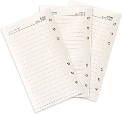 3 Packs Horizontale Lijn Vulpapier A6, 17cm x 9.6cm, 180 Vellen voor Notitieboek, Ideaal voor Dagboeken en DIY Projecten