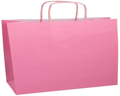 ArtiPack Papieren Tassen – Roze – 32x13x28 cm – Roze Cadeautasjes liggend A4+ Pink - 50x