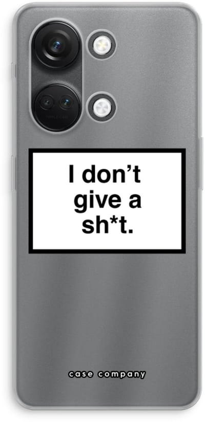 Case Company® - Hoesje geschikt voor OnePlus Nord 3 hoesje - Don't give a shit - Soft Cover Telefoonhoesje - Bescherming aan alle Kanten en Schermrand