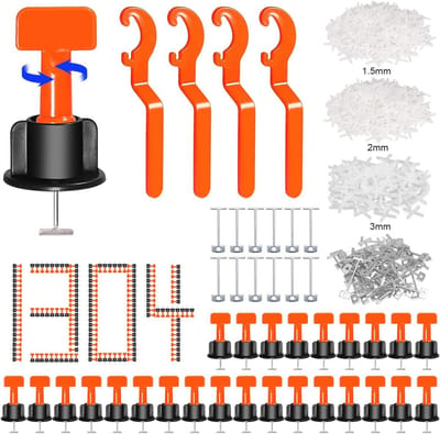 Draaibaar Tegelnivelleringssysteem - 200 Stuks - Nivelleer Tegels met 2mm en 3mm Kruisjes