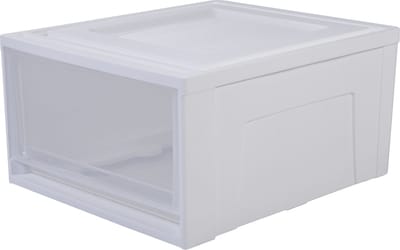 IRIS Maxi Drawer stapellade - 30L - Kunststof - Wit/Transparant