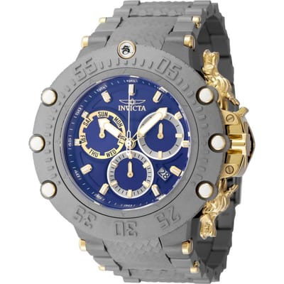 Invicta Subaqua 48193 Herenhorloge - Quartz Uurwerk - Roestvrij Staal met Blauwe Wijzerplaat - 52 mm