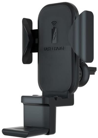 DrPhone Smart Sensor V5 10W 3 In 1 Draadloos Autolader + Ventilatie bevestiging- Geschikt voor Smartphones / Apple Airpods 1/2 & Apple Watch 38 t/m 45MM - Zwart