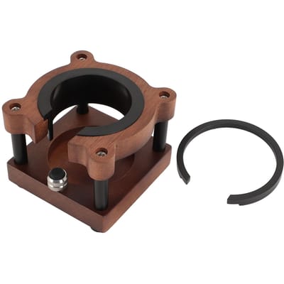 Koffie Portafilter Houder Universeel Anti-slip Beer Vormige Houten Koffie Tamper Standaard voor 51mm black