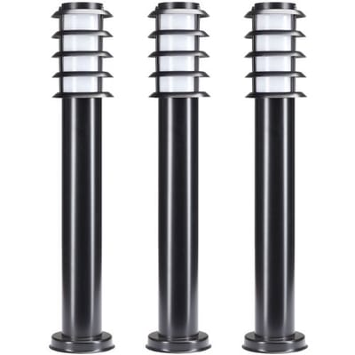 KS Verlichting Tuinlamp Soll 2 set 3 stuks zwart E27 fitting weersbestandig IP44