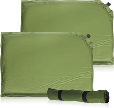 Verstelbare Zelfopblazende Zitkussen Set van 2 - Lichtgewicht Camping Kussen voor Comfort en Ondersteuning - Ideaal voor Buitenactiviteiten en Reizen