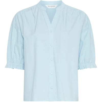 MSCH Copenhagen Mschmarca Dotten 2 4 Shirt Dames - Jurken - Lichtblauw - Maat M