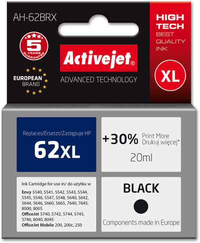 Originele inkt cartridge Activejet AH-62BRX Zwart