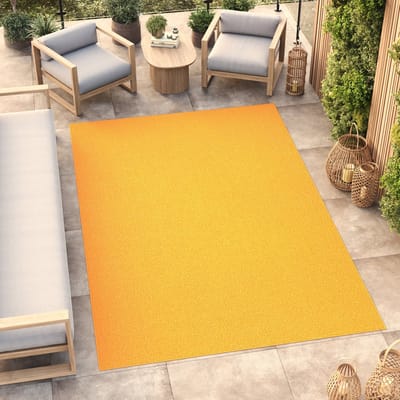 Tapiso Mono Vloerkleed Geel Binnen en Buiten Tapijt Maat- 80x150