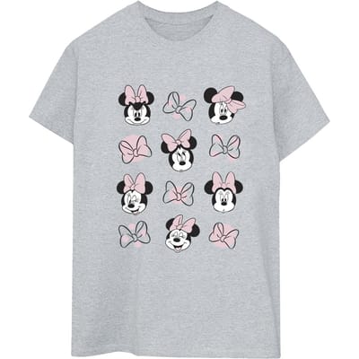 Disney Dames/Dames Minnie Mouse Meervoudig Katoenen Vriendje T-shirt (Sportgrijs)