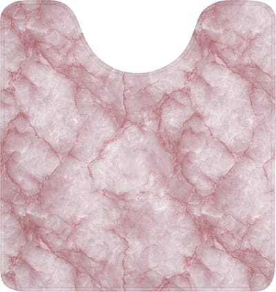 WC mat met uitsparing 55x60 cm - Antislip - Roze - Kwartsmarmer - Aders - Toiletmat met uitsnijding - Vloermat - Douchemat - Toilet tapijt - Toiletmatten