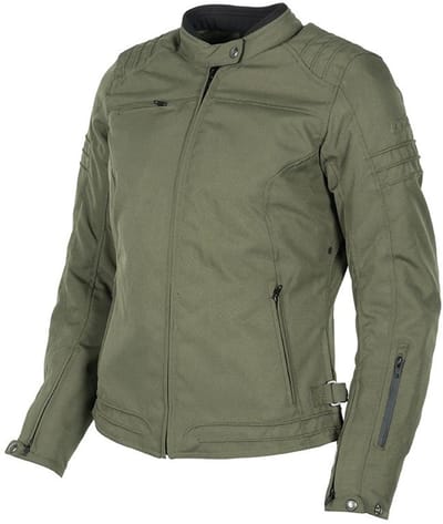 MOTOBLOUZ Motorjas MANGO TEX vrouw|4-seizoenen|Khaki 34 CE-gekeurd