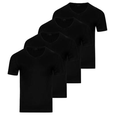 RAGMAN Heren onder t-shirts 4 pack Basic
