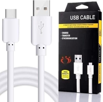 OLESiT UNS K105 Type C Kabel Premium USB-C Cable Oplaadsnoer 1 Meter - 1 Jaar Garantie op breuk en werking - Geschikt voor o.a Samsung Galaxy - Wit