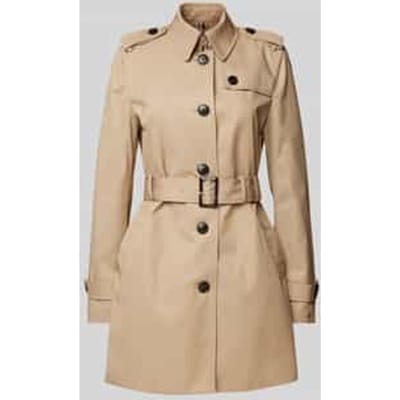 Trenchcoat met riem en schouderpatten
