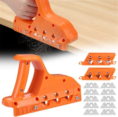 Cosensi- Randschaaf met 45°/60° Lemmetset - Gipsplaat Snijder - Multifunctionele Handschaaf - 10 Mesvervangingen - Technische Kunststoffen ABS - Gipsplaatsnijder