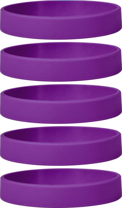 Dinilu - 30 x Siliconen Armbanden Paars - voor Volwassenen