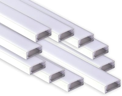 10x 3m Aluminium Profiel Wit voor LED Strips 15x6mm - 30 Meter Totaal met Frost Afdekking