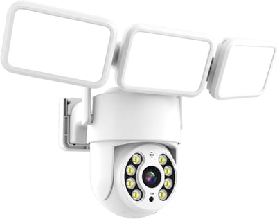 Beveiligingscamera Buiten - Wifi Camera PTZ - Huis Beveiligen - AI Humanoïde Tracking - 4MP HD Resolutie - Wit