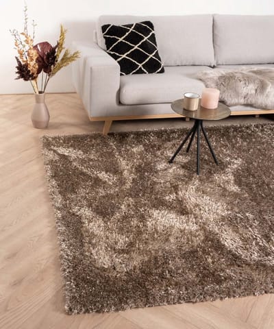 Hoogpolig vloerkleed velours Posh - beige 80x150