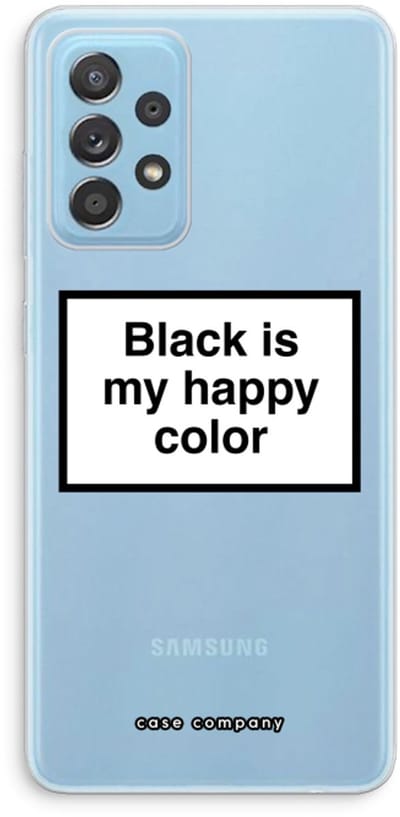 Case Company® - Hoesje geschikt voor Samsung Galaxy A73 hoesje - Black is my happy color - Soft Cover Telefoonhoesje - Bescherming aan alle Kanten en Schermrand