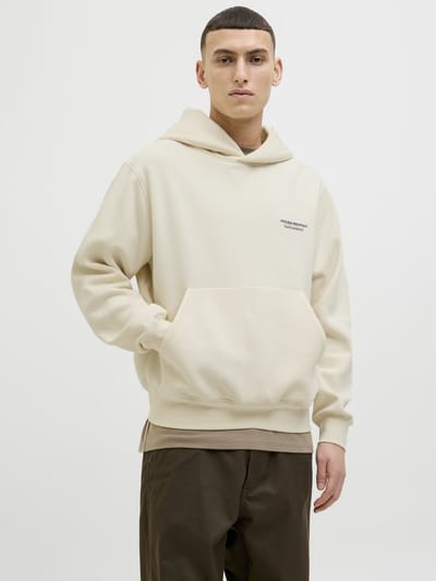 Jack & Jones Trui Jorislington Back Sweat Hood Sn 12274439 Antique White Mannen Maat - M