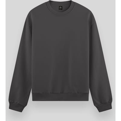 Heren Effen Rundhals Sweatshirt