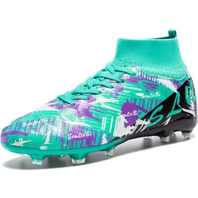Nieuwe Heren Voetbalschoenen Sport Ademend Professionele Training Voetbal Ultralichte Sneakers Unisex Grasnoppen Wedstrijdschoenen Zacht 42 blue