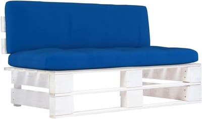 Houten Middenbank - Pallet Bank - Balkon Tuin - Geïmpregneerd Grenenhout - 110x65x55cm - Wit