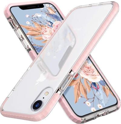 HB Hoesje Geschikt voor Apple iPhone XR - Roze - Anti Shock Gel Armor Back Cover Case