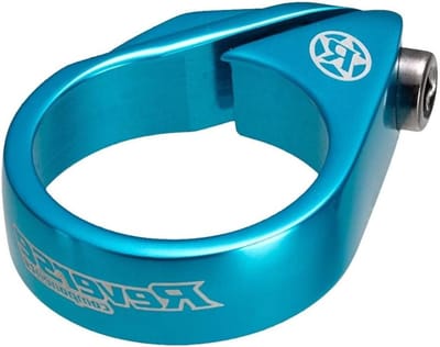 Zadelklem - Zadelpenklem - Fiets Zadel Fixeren - Lichtgewicht Kunststof - 34.9 mm - Lichtblauw