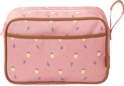 Fresk Toilettas voor Kinderen Meisjes - Met rits & draaglus – Reistas met dubbel vak – Organizer – 24 x 17 x 7 cm - Roze - Summer Fruit