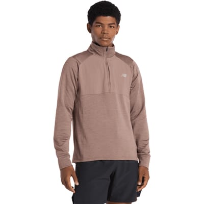New Balance Athletics Heat Grid Half Zip Trainingspakken Heren - Groen - Maat L - Poly Jersey
