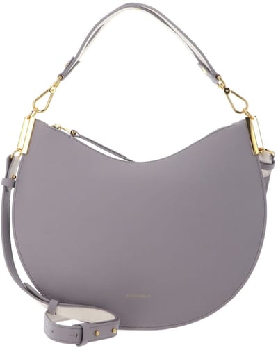 COCCINELLE Leren schoudertas Sunup Handbag Double Grainy Leather Oyster / Pearl mauve