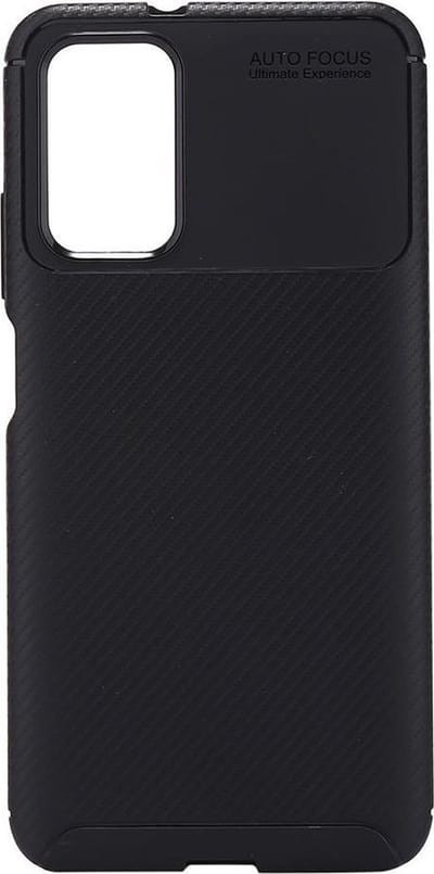 Shop4 - Geschikt voor Poco M3 Hoesje - Zachte Back Case Carbon Zwart
