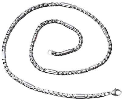 Aramat Jewels - Rvs sieraden ketting met staafjes - 60cm-3mm-dames-man