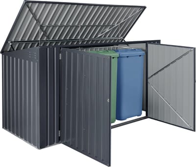 Containerombouw Grebin donkergrijs 112-131x237x101 cm