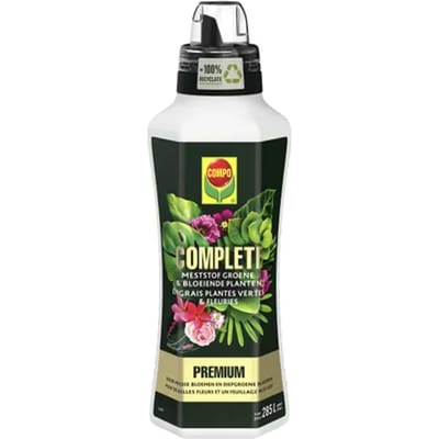 COMPO Complete Vloeibare Meststof - voor kamer-, balkon- en terrasplanten - dubbel rendement - fles 1L