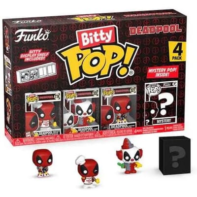 Verzamelaarsbeeldje Funko Deadpool Bitty POP! Vinyl BBQ Master (x4)