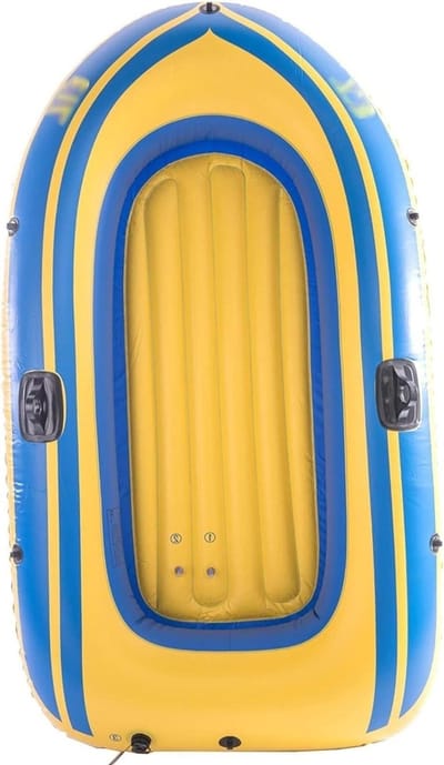 Opblaasbare Kajak - Opblaasboot Rafting - Watersport Plezier - Verdikt Duurzaam PVC - 183x90cm - Geel