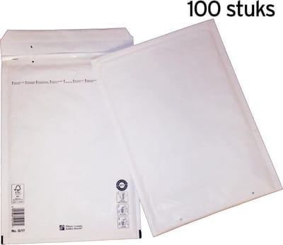 Luchtkussen enveloppen G/17 (wit) - 230 x 340 mm - 100 stuks