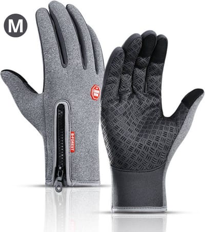 Bovista Handschoenen - Touchscreen Handschoenen - Fietshandschoenen - Winter - Heren - Wielrenhandschoenen - Grijs - Maat M