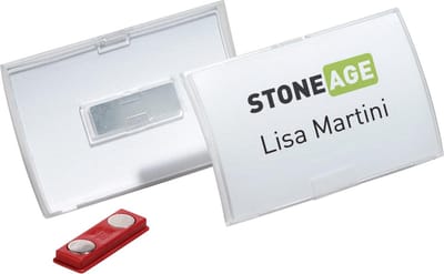Durable badge met magneet Click Fold ft 40 x 75 mm, doos van 10 stuks 6 stuks
